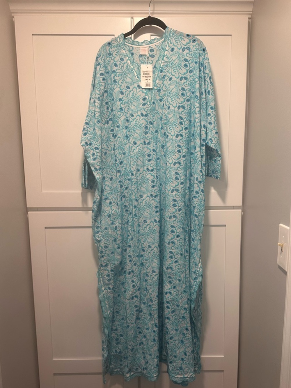 Light Blue Printed Maxi Dress by